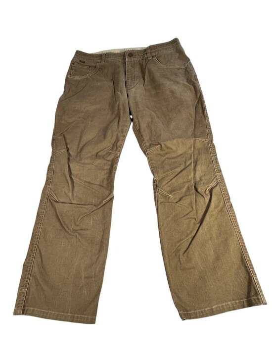 Kuhl Other - Kuhl Easy Rydr Brown Canvas Denim Pants Men's 40x30 Articulated Knees W/ FLAWS
